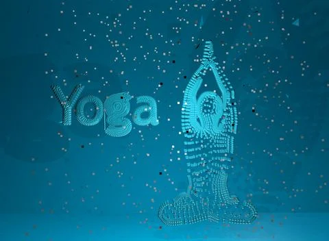 Front facing yoga position Stock Illustration