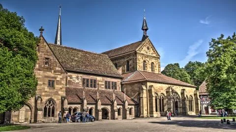In front of famous maulbronn monastery Foto stock