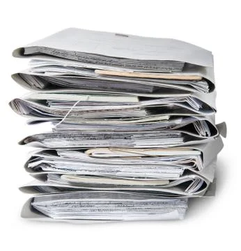 In front files arranged in stack Stock Photos