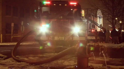 Front of fire truck and hydrant 스톡 동영상 645532