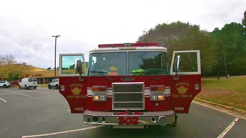 Front of a fire truck Stock Footage 144017202