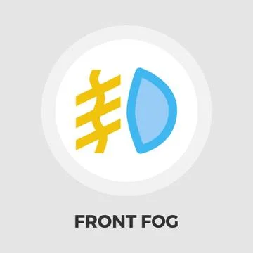 Front fog light flat icon Stock Illustration