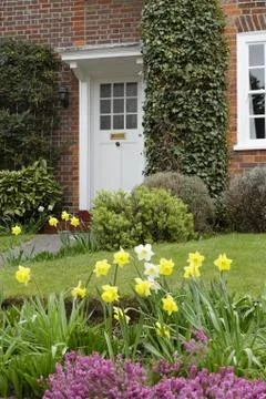 Front garden of a house Stock Photos