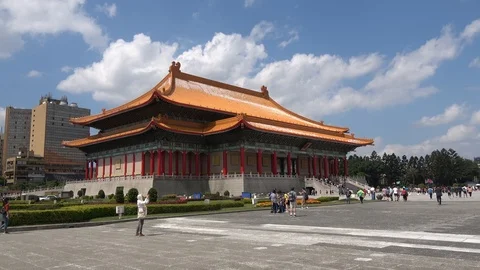 The Front Gate to Liberty Square, Taipei, Taiwan, ROC Stock Footage 88131973
