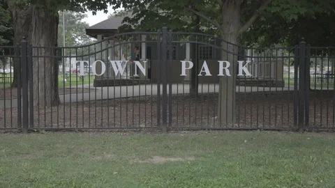 Front Gates to Park Stock Footage 99374650