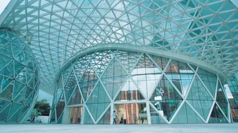 Front Glass Building Time lapse Vídeos de archivo 156172772
