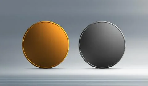 Front Gold silver coin with background Illustrazione stock