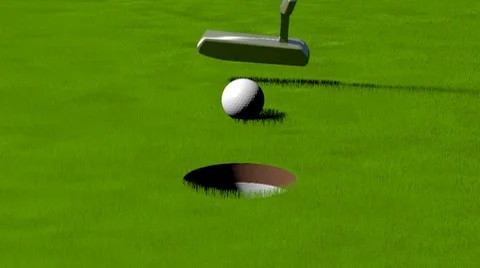 In front of the golf hole Video stock 7747877
