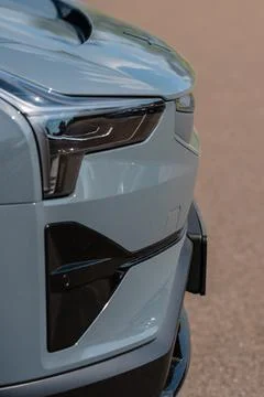 Front of a grey SUV car Stock Photos
