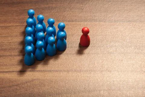 In front of the group, concept on table Stock Photos
