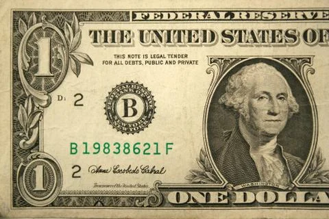 Front half one dollar bill Stock Photos
