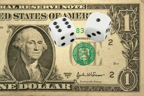 Front half one dollar bill Stock Photos