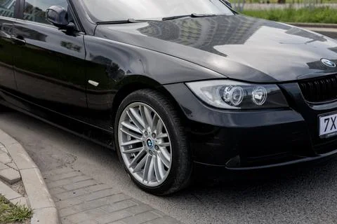 Front headlight of BMW Stockfoto's