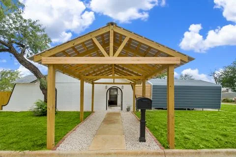 The front of a house Stock Photos