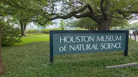 Front of the Houston Museum of Natural Science Stock Footage 43256437