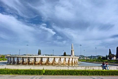 In front of the jeronimo Monasteryery Stock Photos