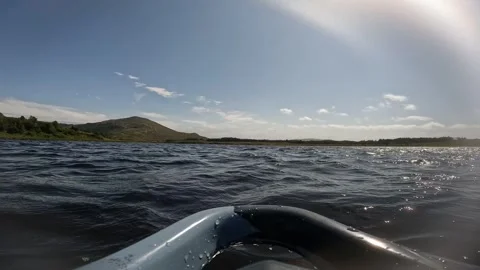 Front of Kayak View Stock Footage 309973450