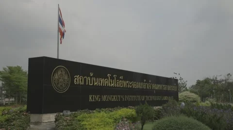 Front of King Mongkut's Institute of Technology Ladkrabang (KMITL) Stock Footage 48202667
