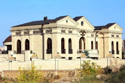 Front of the large house Stock Photos
