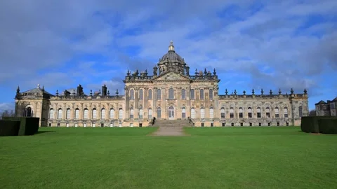 Front lawn view of Castle Howard. Stock Footage 329922501