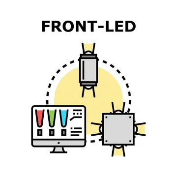 Front led display technology vector illustration concept Ilustración de archivo