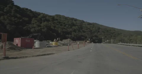 Front left driving plate - Avila Beach Drive at Highway 1, Pismo Beach Stock-Footage 294775889