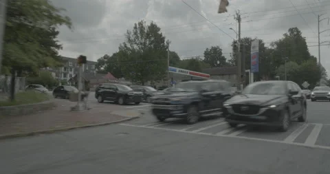 Front left driving plate - Boulevard NE at North Avenue NE, Atlanta Stock Footage 252478754