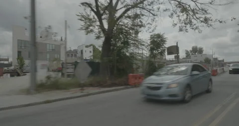 Front left driving plate - Boulevard NE at Edgewood Avenue SE, Atlanta Stock Footage 252480525