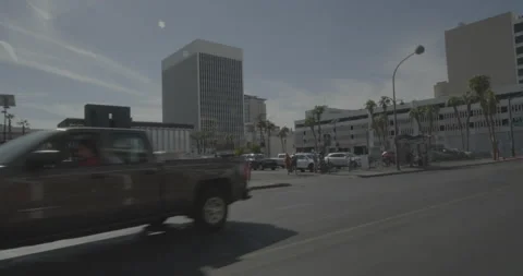 Front left driving plate - Carson Street at Las Vegas Boulevard, Las Vegas Vídeo Stock 293950871