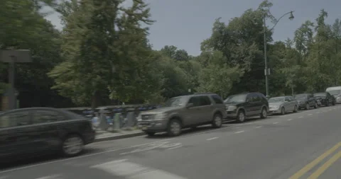 Front left driving plate - Central Park North at 5th Avenue, Manhattan Stock Footage 251857396