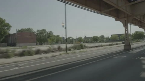 Front left driving plate - CTA Green Line at North Albany Avenue, Chicago 스톡 동영상 254996311