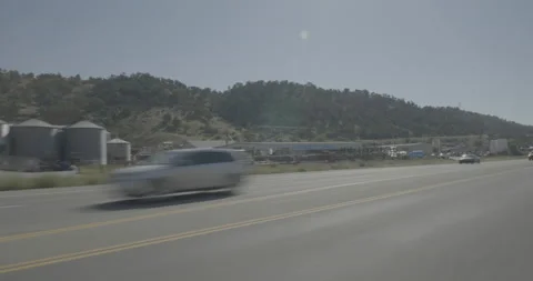 Front left driving plate - Highway 160 at Dominguez Drive Durango Stockbeeldmateriaal 288537439