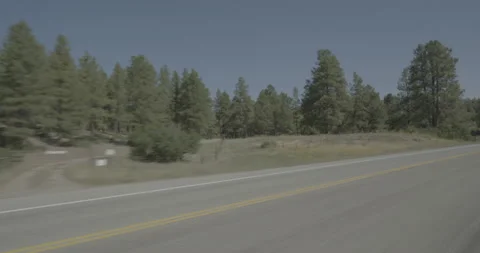 Front left driving plate - Highway 160 at Mile 108 Bayfield Stock Footage 288555391