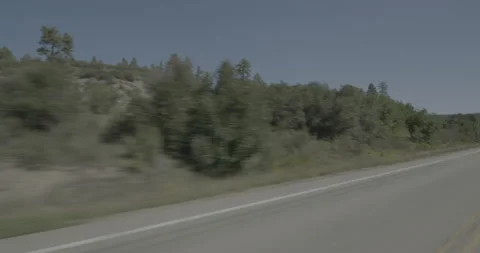 Front left driving plate - Highway 160 at Mile 134 Archuleta County Stock Footage 288585089