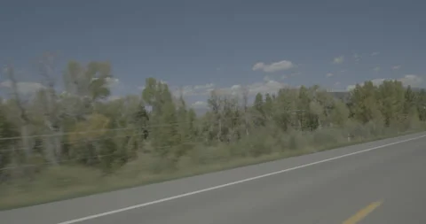 Front left driving plate - Highway 160 at Mile 147 Pagosa Springs Stock Footage 288718839