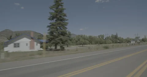 Front left driving plate - Highway 160 at Mile 186 South Fork Stock Footage 288782971