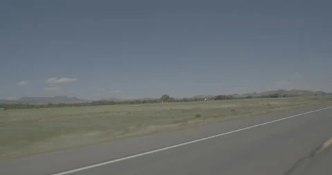 Front left driving plate - Highway 160 at Mile 196 Del Norte Stock Footage 288791648