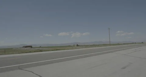 Front left driving plate - Highway 285 at Mile 64 Saguache County Stock Footage 288805995