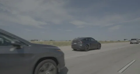 Front left driving plate - Highway 25 at Mile 242 Weld County Stock Footage 289566558