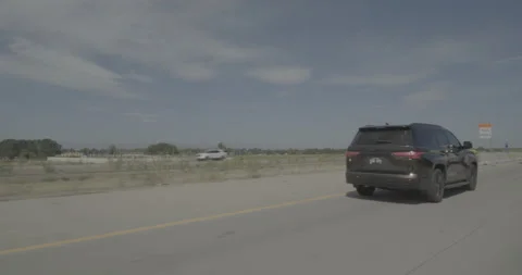 Front left driving plate - Highway 25 Northbound at Weld County Vídeo Stock 289570278