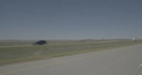 Front left driving plate - Highway 25 at Mile 286 Fort Collins Stock Footage 289635448