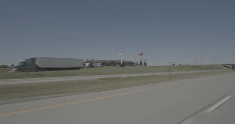 Front left driving plate - Highway 25 at Mile 5 Cheyenne Stock Footage 289665883