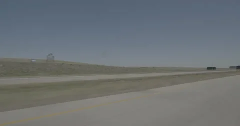 Front left driving plate - Highway 80 at Mile 391 Egbert Stock Footage 289898992