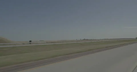 Front left driving plate - Highway 90 at Mile 302 Aurora County Stock Footage 290790070
