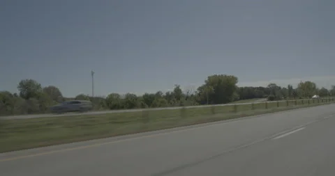 Front left driving plate - Highway 35 at Mile 47 Steele County Vídeo Stock 291479508
