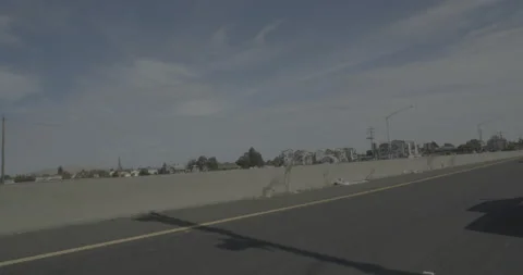 Front left driving plate - Highway 12 at Marina Boulevard, Fairfield Stock Footage 293102194