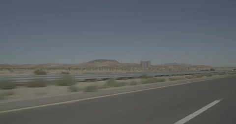 Front left driving plate - Highway 15 at Old Highway 58, Yermo Stock Footage 293785168
