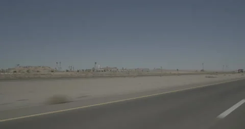 Front left driving plate - Highway 15 at Mile 92, Yermo Stock Footage 293787823