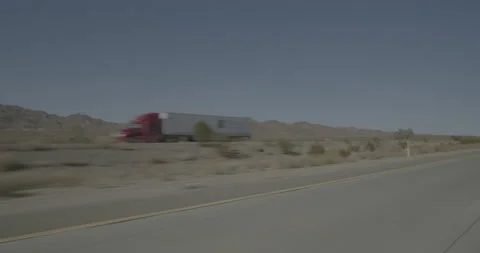 Front left driving plate - Highway 15 at Mile 144, Baker Stock Footage 293808787