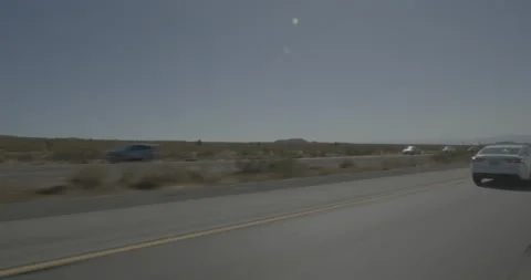 Front left driving plate - Highway 15 at Mile 154, Halloran Springs Stock Footage 294572241